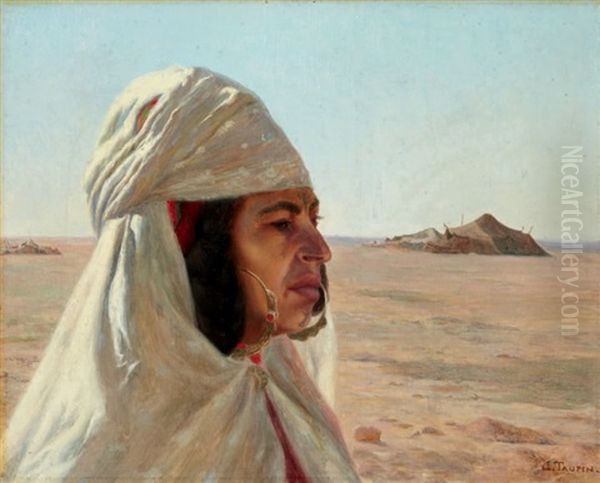 Femme Devant Le Campement Oil Painting by Jules Charles Clement Taupin