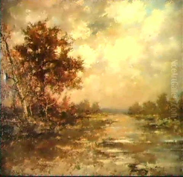 Bord De Riviere, L'automne Oil Painting by Leonard Tauty