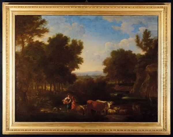 Paesaggio Con Viandanti Paesaggio Con Armenti by Carlo Antonio Tavella