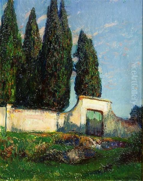 Campagna Romana Oil Painting by Andrea Tavernier