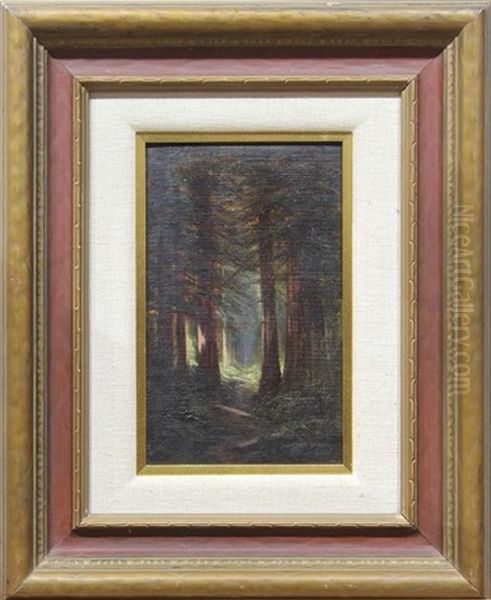 Redwood Scene I Oil Painting by Jules Tavernier