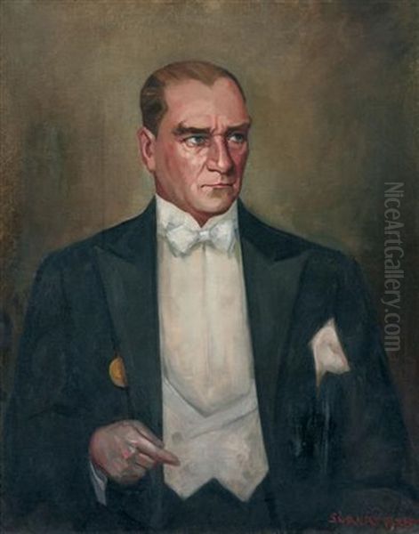 Mustafa Kemal Ataturk Oil Painting by Sururi Taylan