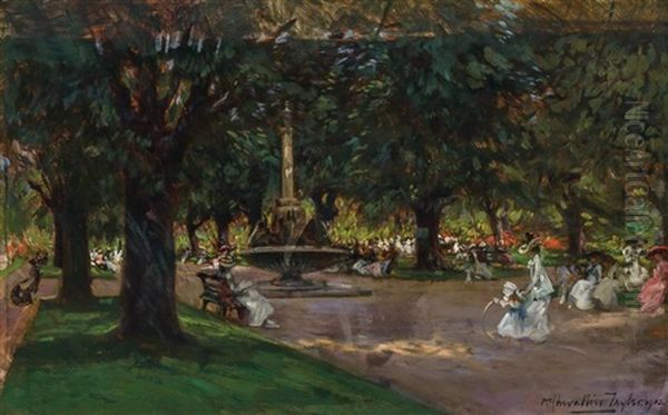 In The Park Oil Painting by Albert Chevallier Tayler