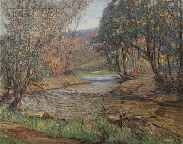 Bend In The River Oil Painting by Charles Jay Taylor