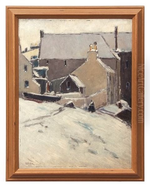 Snow In Kirkcudbright Oil Painting by Ernest Archibald Taylor