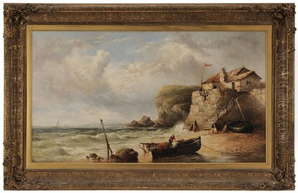 Near Lyme, Regis, Dorset Oil Painting by Henry King Taylor