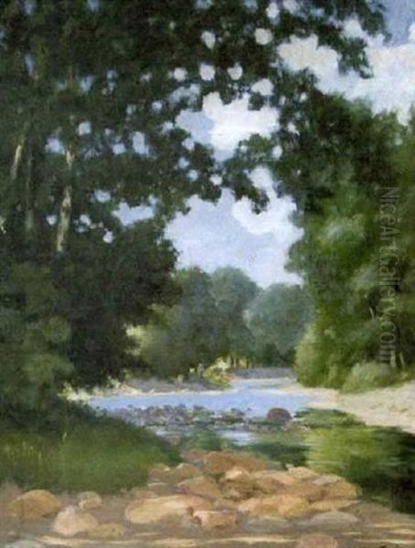 By The Cuttaloosa Oil Painting by Mary Smith Perkins Taylor