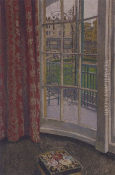 View From A Window, Brunswick Square, Brighton Oil Painting by Walter Taylor