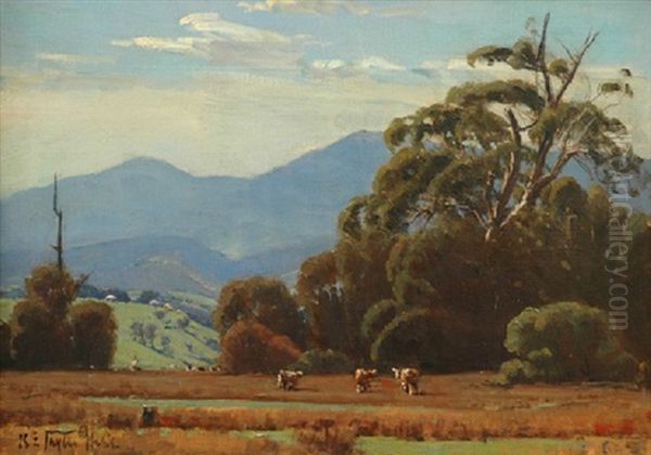 Cattle Grazing by Robert Eagar Taylor-Ghee