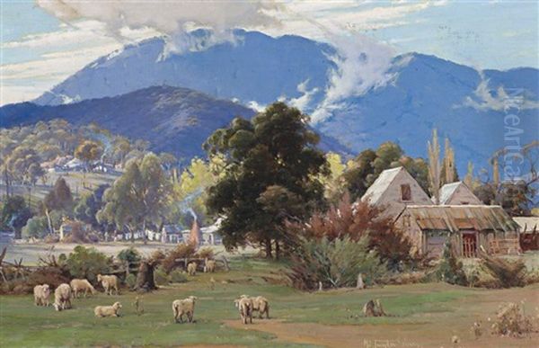 Mount Juliette, Healesville, Victoria Oil Painting by Robert Eagar Taylor-Ghee