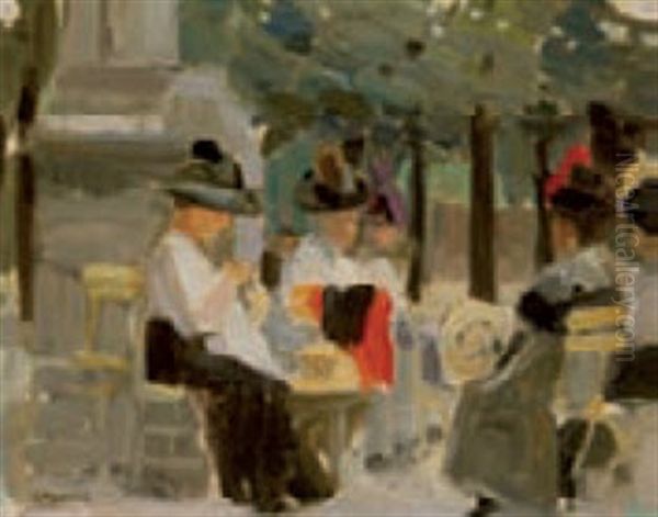 Conversation Au Parc Monceau by Karpo Tchirakhov