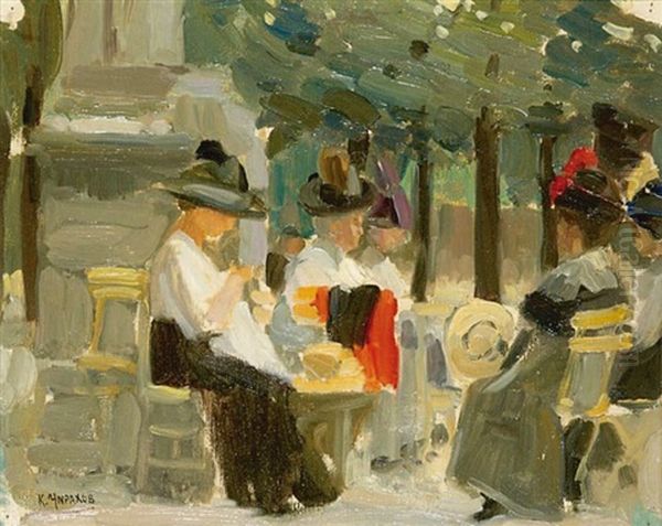 Conversation Au Parc Monceau Oil Painting by Karpo Tchirakhov