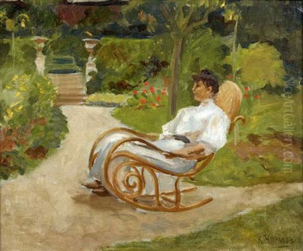 Le Repos Au Jardin Oil Painting by Karpo Tchirakhov