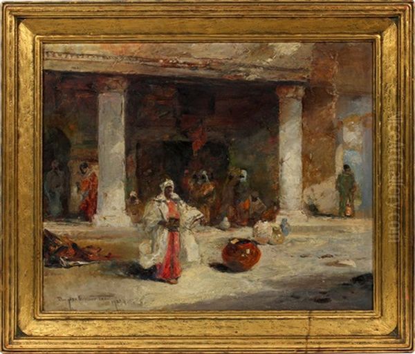 Market Scene Oil Painting by Douglas Arthur Teed