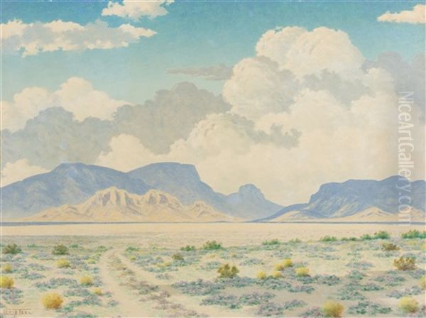 Spring In The Desert Oil Painting by Lewis Woods Teel