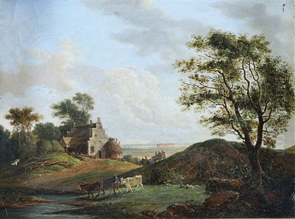 Ritorno Dai Campi Oil Painting by Abraham (Alexandre) Teerlink