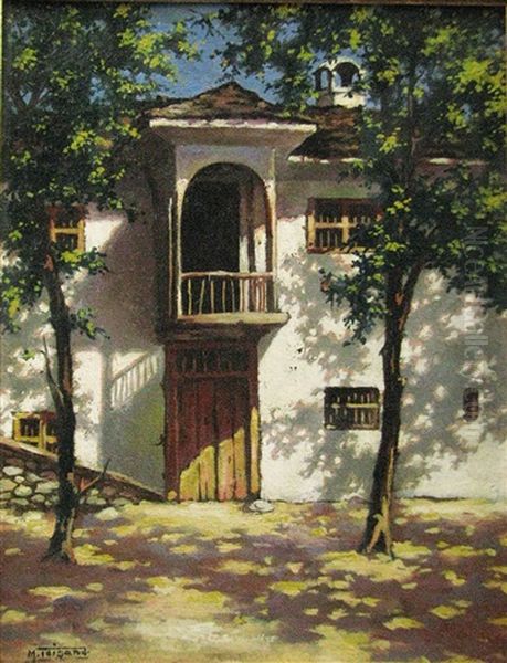 House In Oltenia Oil Painting by Misu Teisanu