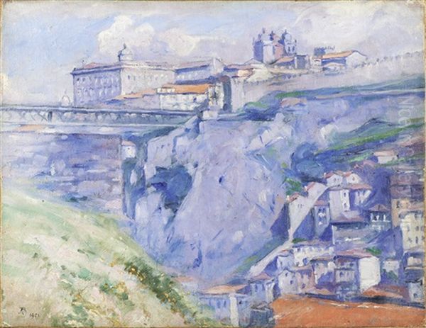 Vista Do Porto Oil Painting by Antonio Teixeira Carneiro Junior