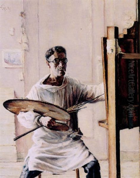 Zelfportret Oil Painting by Joseph Teixeira De Mattos