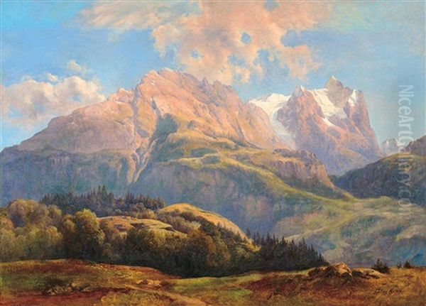 The Tatras Oil Painting by Karoly Telepy