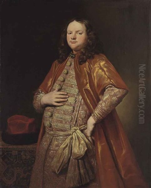 Portrait Of A Gentleman, Three-quarter-length, In A Zupan Oil Painting by Abraham Lambertsz Jacobsz van den Tempel