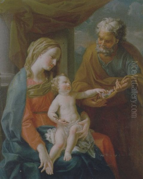 La Sacra Famiglia Oil Painting by Giovanni-Baptista Tempesti