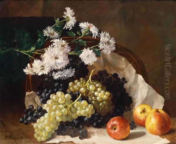 Autumnal Still Life Oil Painting by Hans Temple