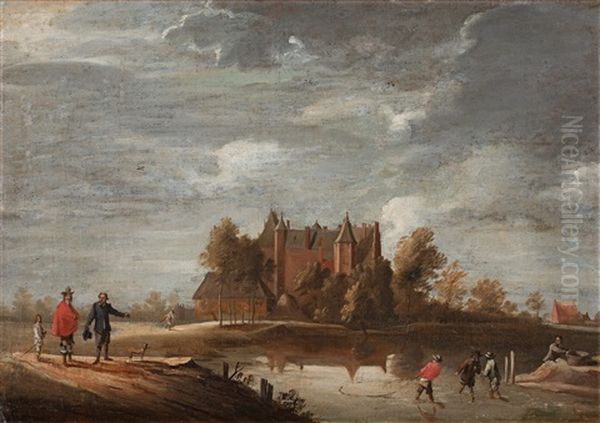 The Three Towers At Perk, Belgium Oil Painting by David Teniers Iv