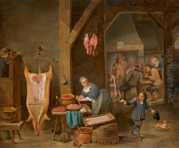 Interieur De Cuisine by David Teniers Iv