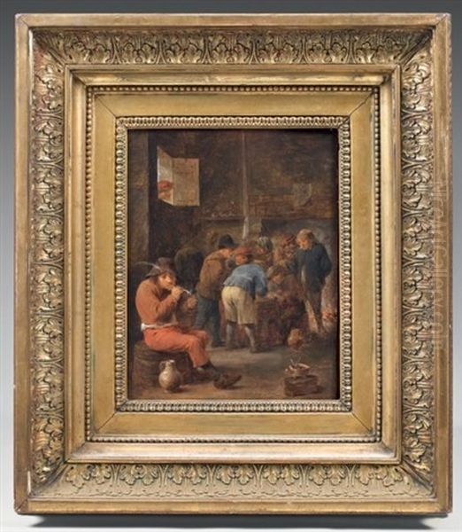 Interieur De Taverne Avec Un Fumeur De Pipe Oil Painting by David Teniers Iv