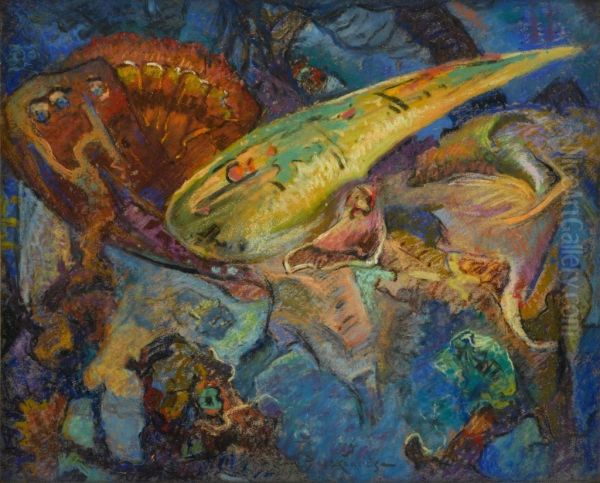 Beneath The Sea Oil Painting by Hugh Henry Breckenridge