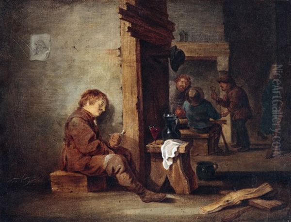 Wirtshausinterieur Mit Figuren Oil Painting by David Teniers Iv