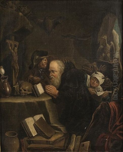 La Tentation De Saint Antoine Oil Painting by David Teniers the Elder