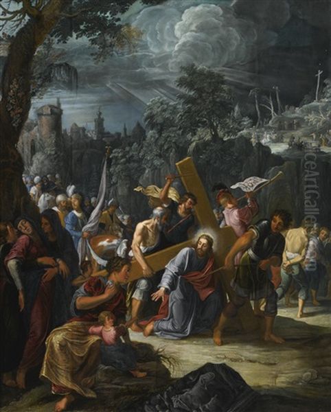 Christ On The Road To Calvary Oil Painting by David Teniers the Elder