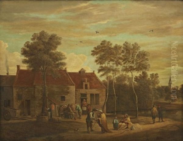 Vardshusscen Oil Painting by David Teniers the Elder