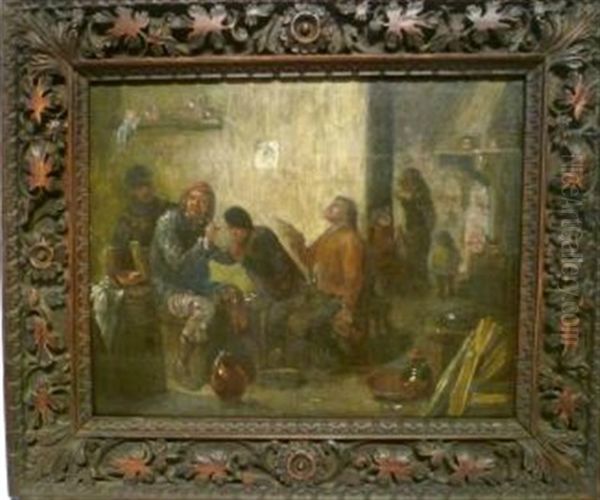 Scene De Taverne Oil Painting by Juliaen Teniers the Elder