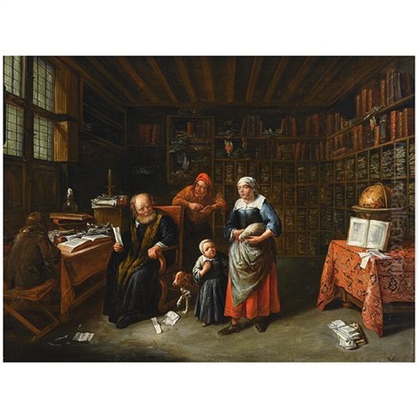 Interior Scene Oil Painting by David Teniers the Younger