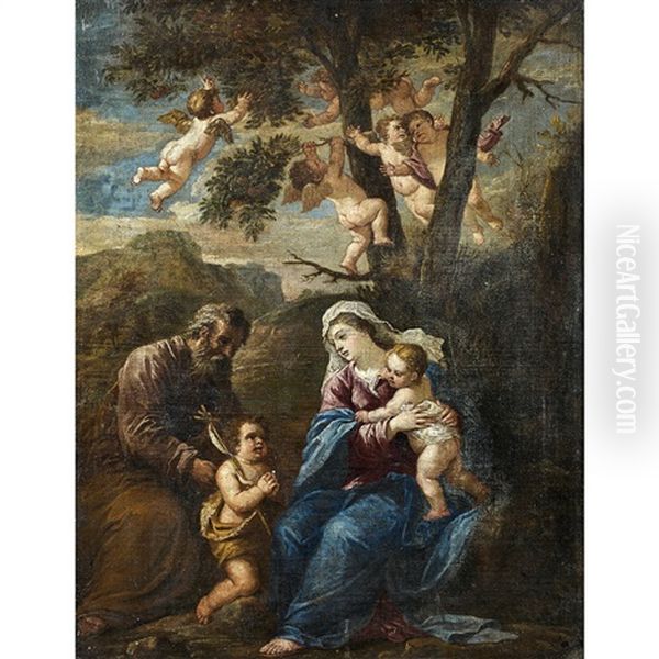 Le Repos De La Sainte Famille Oil Painting by David Teniers the Younger