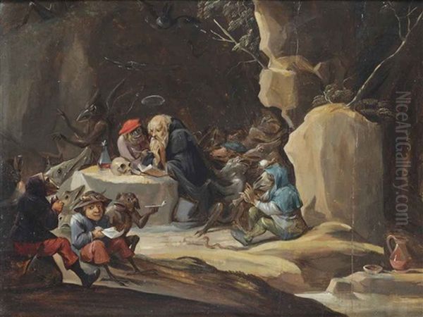 The Temptation Of Saint Anthony Oil Painting by Abraham Teniers