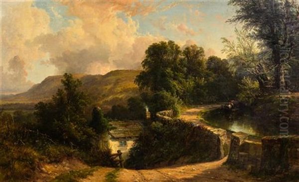 Old Waterway,  North Wales Oil Painting by John Frederick Tennant