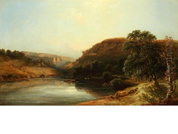 Wye Valley Oil Painting by John Frederick Tennant