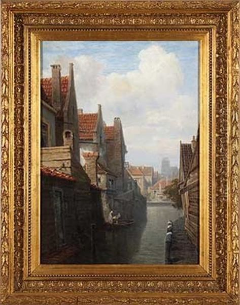 Altstadt Mit Kanal Oil Painting by Eduard Tenner