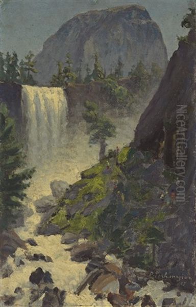 Yosemite Park Oil Painting by Panos Terlemezian