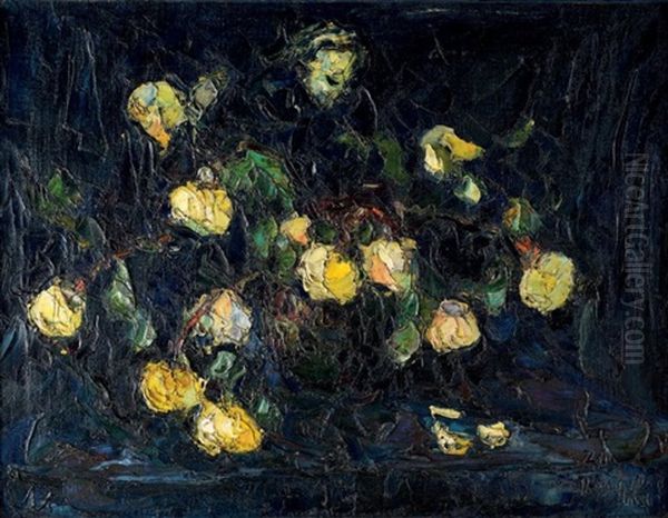 Bouquet Oil Painting by Vladimir Terlikovsky