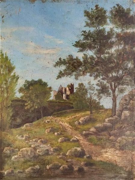 Ruins Oil Painting by Clovis Frederic Terraire