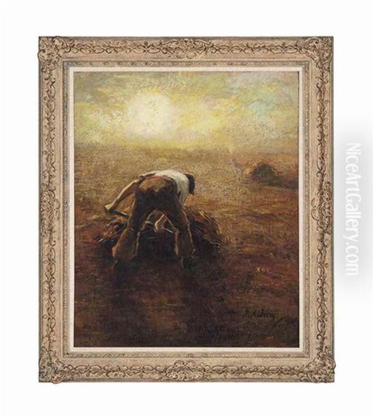 The Field Worker, Early Evening Oil Painting by Joseph Alfred Terry