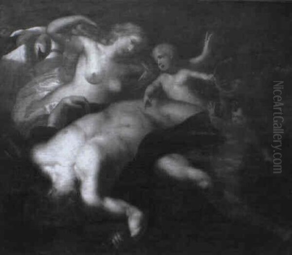 La Mort D'adonis Oil Painting by Augustus (Snip) Terwesten