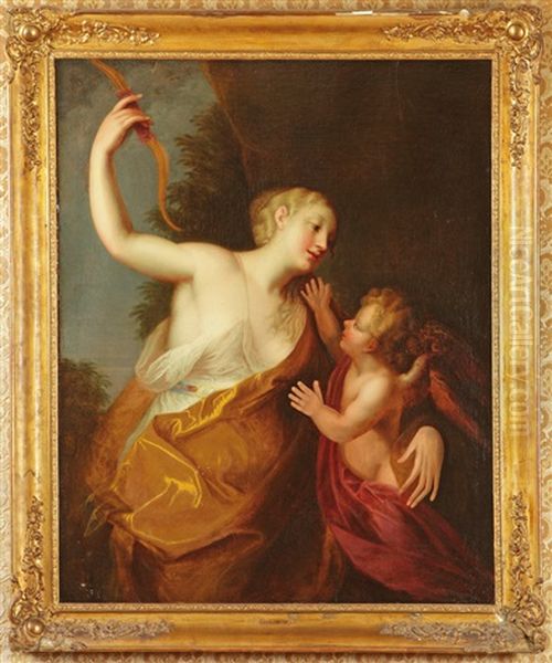 Venus Et L'amour Oil Painting by Matthaeus (Arent) Terwesten