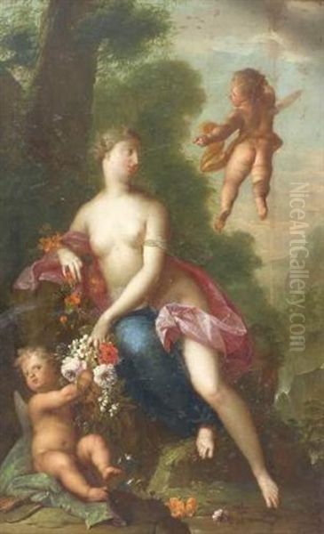 Venus Et L'amour Oil Painting by Matthaeus (Arent) Terwesten