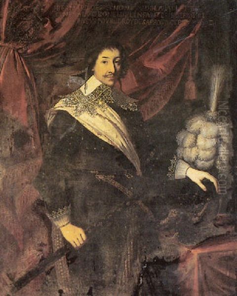 Portrait De Bernard Duc D'epernon De La Vallette Oil Painting by Louis Testelin